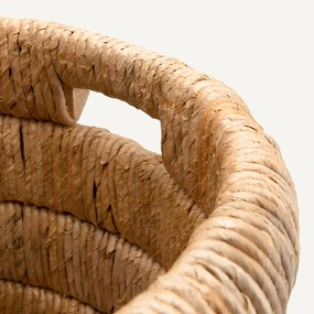 Gevlochten ronde mand met deksel, Marilo