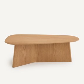 Salontafel van eikenhout, hoogte 35 cm, TRIANGOLO