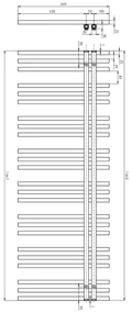 Sapho Sophina radiator mat wit 60x165cm 833W