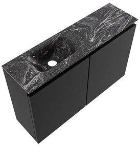 Mondiaz Ture DLux toiletmeubel 80cm urban met wastafel lava links zonder kraangat