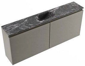 Mondiaz Ture DLux toiletmeubel 120cm smoke met wastafel lava midden zonder kraangat