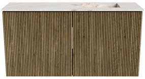 Mondiaz Joya DLux 80cm toiletmeubel dusk met wastafel faye rechts zonder kraangat frappe