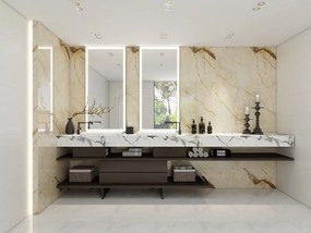 PVC Marmer Wandpaneel Bolzano Beige Glans 260x122x0,3cm