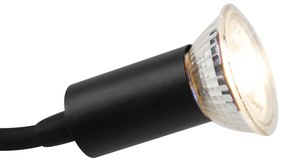 Moderne flexibele wandlamp USB zwart - Zeno Modern GU10 vierkant Binnenverlichting Lamp