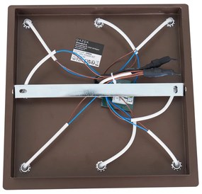 Design plafondlamp brons met brons glas 9-lichts - Athens