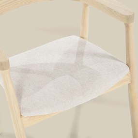 Houten Stoel Met Armleuningen Naturel