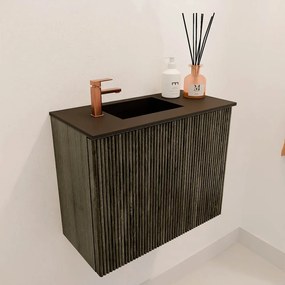 Mondiaz Joya 50cm toiletmeubel shadow met wastafel faye links 1 kraangat urban