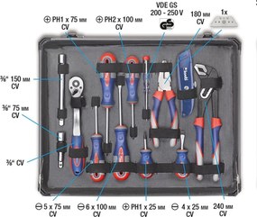 KWB Gereedschapskoffer 51 delig