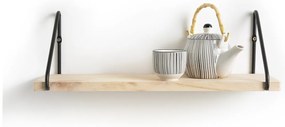 Wandplank in grenen en ijzer metaal L50 cm, Vinto