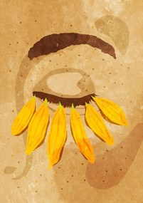 Ilustratie Flower power eye lashes, Raissa Oltmanns