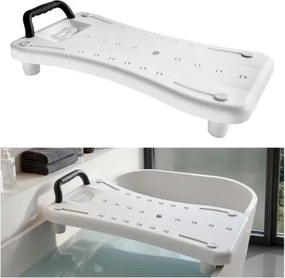 VEVOR Badplank, draagvermogen tot 150 kg, douchestoel voor badkuipen met een breedte van 41-62 cm, badzitje met antislipvoetjes voor senioren en mensen met een beperking