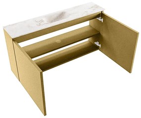 Mondiaz Ture DLux toiletmeubel 100cm oro met wastafel frappe midden met kraangat