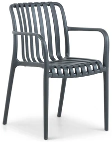Tuinstoel stapelbaar Kunststof Grijs-antraciet Domani Furniture Vento