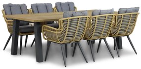 Tuinset 6 personen 240 cm Wicker/Aluminium/Aluminium/wicker Taupe Coco Azzano/Glasgow