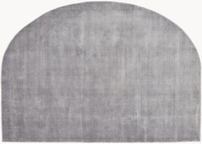 Halfrond viscose vloerkleed Duetto, handgeweven