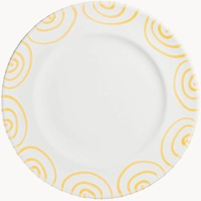 Handgemaakt dinerbord Gelbgeflammt