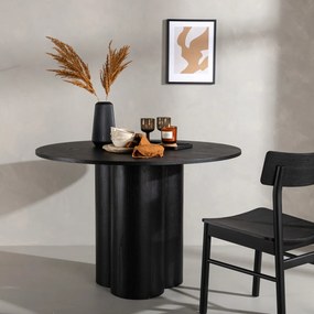 Design Eettafel Zwart - 110 X 110cm.