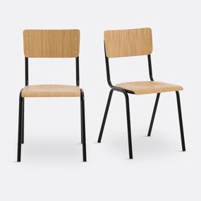 Set van 2 stapelbare schoolstoelen Hiba