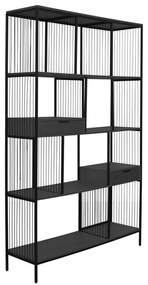 Kare Design Bologna Moderne Vakkenkast Zwart Hout En Metaal