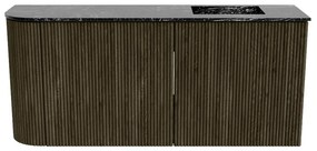 Mondiaz Joya DLux 90cm toiletmeubel ronding links shadow met wastafel faye rechts zonder kraangat lava