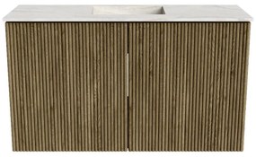 Mondiaz Joya DLux 70cm toiletmeubel dusk met wastafel faye midden 1 kraangat ostra