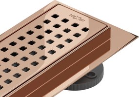 Mexen Flat 360° M08 draaibare lineaire afvoer 100 cm, roze goud - 1625100-40