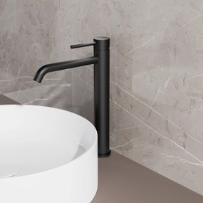 Best Design High End Nero verhoogde wastafelkraan zwart mat