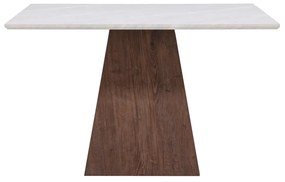 Vierkante Eettafel Met Marmerlook - 120 X 120cm.