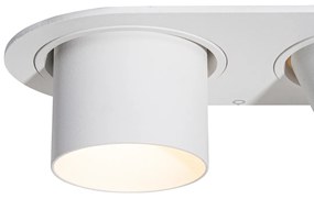 Set van 6 inbouwspots wit GU10 50mm 2-lichts - Installa Binnenverlichting Lamp