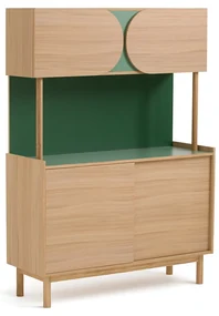 Buffetkast in eikenfineer en Formica, Quillan