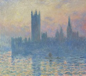 Kunstreproductie The Houses of Parliament / Sunset (1903), Claude Monet