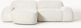 Modulaire teddy-bouclé hoekbank Wolke (3-zits)