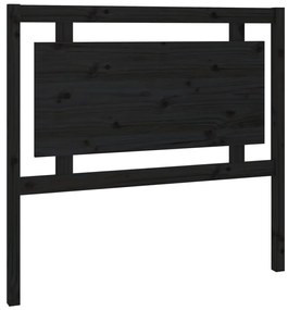 vidaXL Hoofdbord 105,5x4x100 cm massief grenenhout zwart