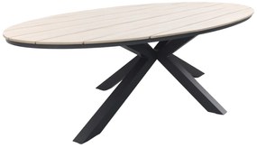 GI Edison ovale houtlook tuintafel 280x140 cm.