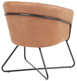 Eetkamerstoel - Nova - lederlook Soft cognac