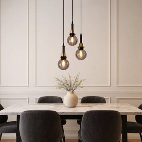 Hanglamp APP1125-3CP Zwart Goud