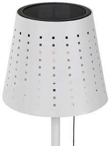 Buitenlamp Set van 2 tafellampen wit incl. LED 3-staps dimbaar oplaadbaar en solar - Ferre Design IP44 Buitenverlichting