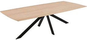 Goossens Excellent Eettafel Floyd, Semi rechthoekig 240 x 100 cm met split