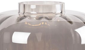 Design tafellamp zwart met smoke glas - Qara Design E27 cilinder / rond Binnenverlichting Lamp