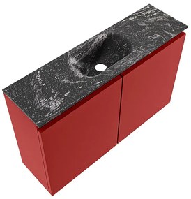 Mondiaz Ture DLux toiletmeubel 80cm fire met wastafel lava midden met kraangat