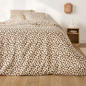 Bedset in katoen, vierkante kussensloop, Leopold