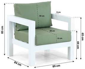 Tuinstoel Aluminium Wit Lifestyle Garden Furniture Luca