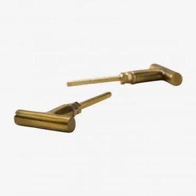 Set Van 2 Handgrepen Van Ijzer Daneriel Mat Goud & ↔︎ 4 Cm - Sklum