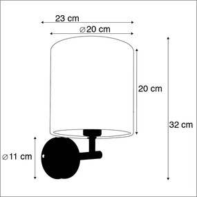 Strakke wandlamp goud met groene velours kap - Matt Modern E27 rond Binnenverlichting Lamp