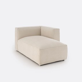 Modulaire longchair van geribd fluweel, Seven