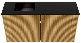 Mondiaz Joya 80cm toiletmeubel oak met wastafel faye links zonder kraangat urban