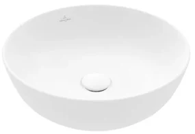 Villeroy & Boch Artis opzetwastafel rond Ø43x12.5cm Ceramic+ zonder kraangat zonder overloop stone white 417943rw