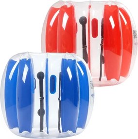 VEVOR Opblaasbare Bumperbal (2-pack) 1,2 m, duurzame 0,5 mm dikke PVC Bubble Knocker Collision Ball voor buitensporten, teamspellen, speelgoed voor in het park (rode + blauwe strepen)