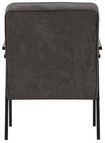 Woood Sally Retro Fauteuil Ribfluweel Grijs