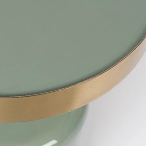 Zuiver Glam Emaille Bijzettafel Groen - 36 X 36cm.